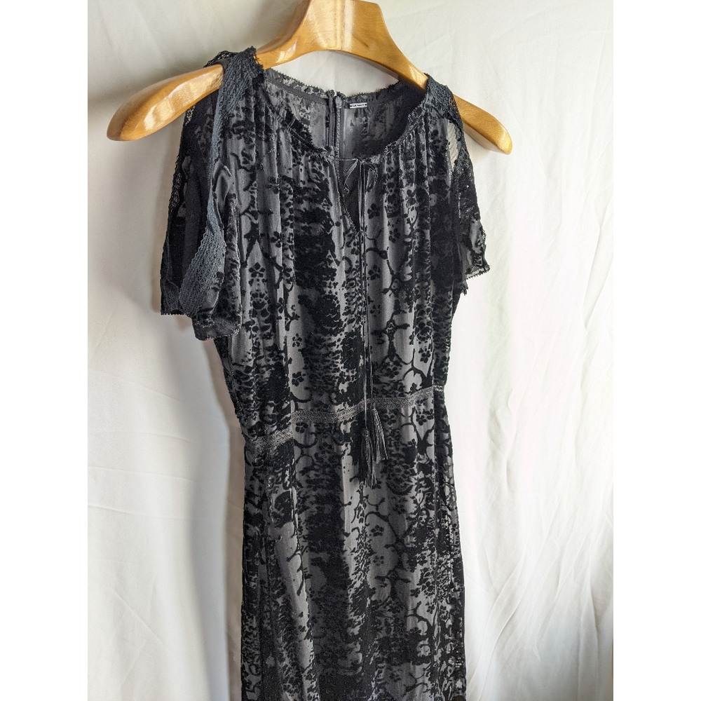 Elie Tahari Charlize Velvet Burnout Maxi Dress - Picture 7 of 12
